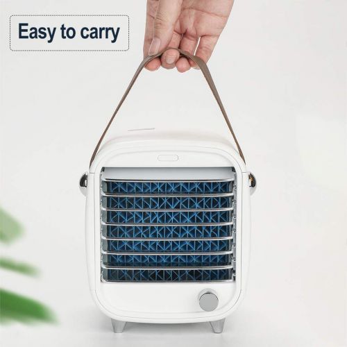  pstuiky Portable Air Cooler,LED Air Conditioner Small USB Desktop Cooling Fan Built-in Ice Box,Desktop Cooling Fan for Room, Home, Office, Dorm Sterilizer, Humidifier & Purifier