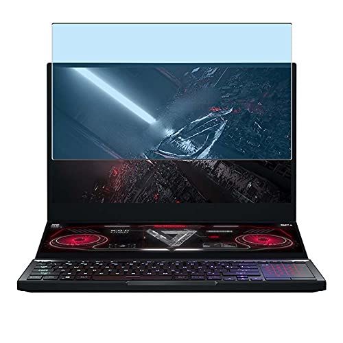  Puccy Anti Blue Light Tempered Glass Screen Protector Film, compatible with ASUS ROG Zephyrus Duo 15 SE GX551QR XS98 15.6 （Active Area Cover Only） Protective Protectors Guard