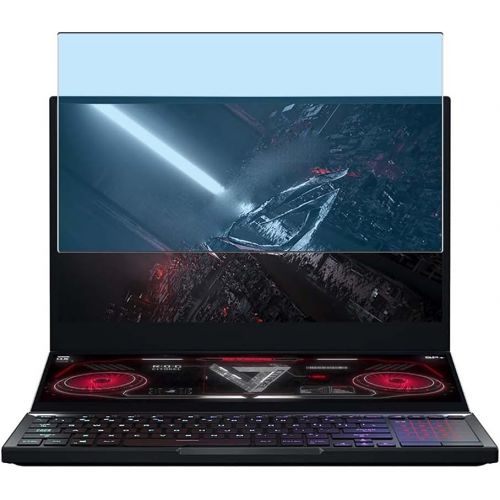  Puccy Anti Blue Light Tempered Glass Screen Protector Film, compatible with ASUS ROG Zephyrus Duo 15 SE GX551QR XS98 15.6 （Active Area Cover Only） Protective Protectors Guard