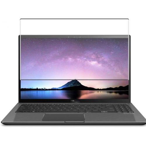  Puccy Tempered Glass Screen Protector Film, compatible with ASUS Laptop Q547 Q547FD 15.6 （Active Area Cover Only） Protective Protectors Guard