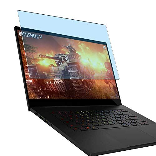  Puccy Anti Blue Light Tempered Glass Screen Protector Film, compatible with Razer Blade 15 Advanced 2019 15.6 （Active Area Cover Only） Protective Protectors Guard