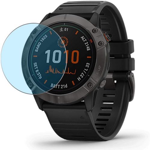  Puccy 3 Pack Anti Blue Light Screen Protector Film, Compatible with GARMIN fenix 6 Pro Dual Power TPU Guard （ Not Tempered Glass Protectors ）