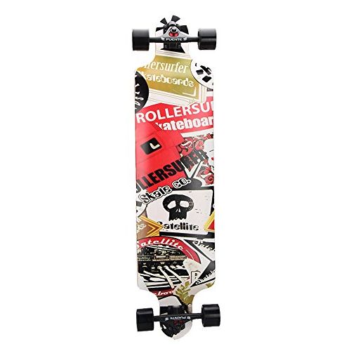  [추가금없음] 2일배송 Puente Cute Colorful Professional Complete Drop-Through Longboard (41-Inch)