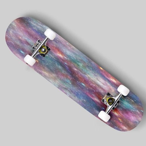  Puiuoo Dark Seamless Pattern with Stars Skateboard for Beginners Standard Skateboard for Adults Youth Kids Maple Double Kick Concave Boards Complete Skateboard 31x8