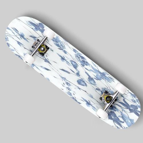  Puiuoo Tie dye Shibori Seamless Pattern Watercolour Abstract Texture Skateboard for Beginners Standard Skateboard for Adults Youth Kids Maple Double Kick Concave Boards Complete Skateboar