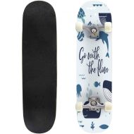 puiuoo One Bunny Stock Illustration Skateboard for Beginners Standard Skateboard for Adults Youth Kids Maple Double Kick Concave Boards Complete Skateboard 31x8
