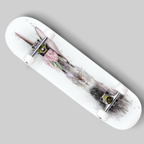  Puiuoo Modern White Eagle Oil Painting for Decoration Canvas Art Paintings Cool Skateboard for Girls Boys Teens Beginners Standard Skateboard for Adults Youth Kids Maple Complete Skateboa