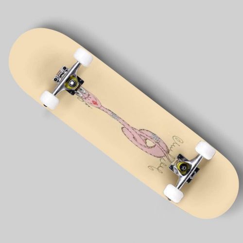  Puiuoo Watercolor Isolated Deer Big Antlers Mountain Tree Branch Cool Skateboard for Girls Boys Teens Beginners Standard Skateboard for Adults Youth Kids Maple Complete Skateboard Outdoor