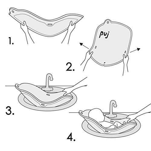 퍼지 [아마존베스트]Puj Flyte - Compact Infant Bath (White)