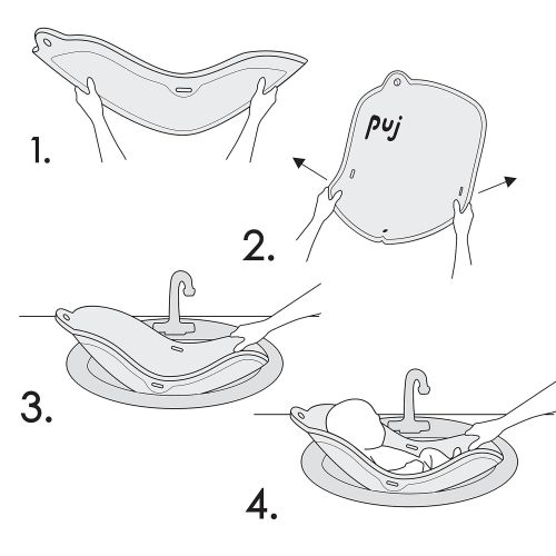 퍼지 [아마존베스트]Puj Flyte - Compact Infant Bath (White)