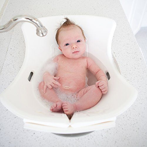 퍼지 [아마존베스트]Puj Tub - The Soft, Foldable Baby Bathtub - Newborn, Infant, 0-6 Months, In-Sink Baby Bathtub, BPA free, PVC free (Grey)