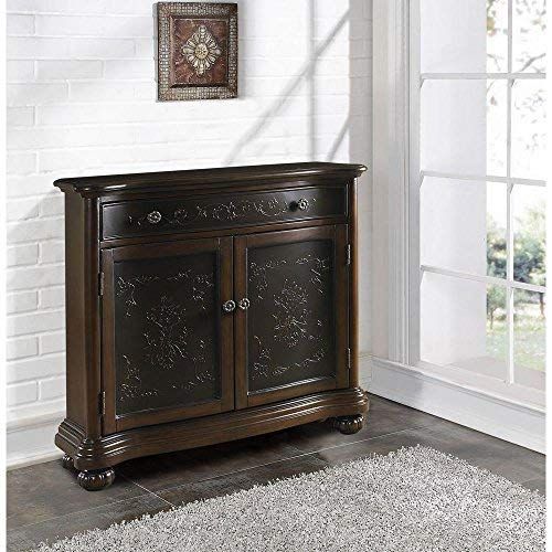  Pulaski DS-P017065 Traditional Two Tone Accent Hall Chest with Gem Brown Finish