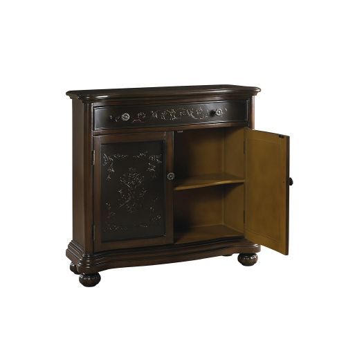  Pulaski DS-P017065 Traditional Two Tone Accent Hall Chest with Gem Brown Finish
