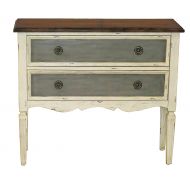 Pulaski DS-P017066 Antique Distressed Accent Hall Drawer Chest, White
