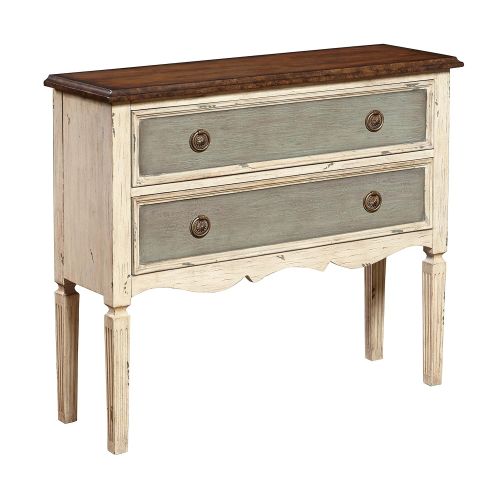  Pulaski DS-P017066 Antique Distressed Accent Hall Drawer Chest, White