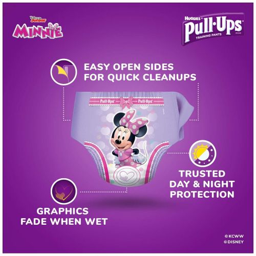  Pull-Ups Learning Designs for Girls Potty Training Pants, 4T-5T (38-50 lbs.), 56 Ct. (Packaging May Vary)