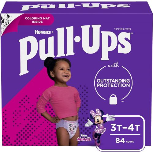  Huggies Pull-Ups Learning Designs Potty Training Pants for Girls, 3T-4T (32-40 lb.), 84 Ct. (Packaging May Vary)