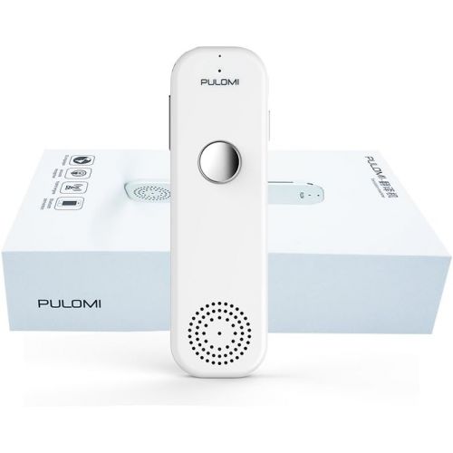  [아마존 핫딜]  [아마존핫딜]Pulomi TT Easy Trans Smart Language Translator Device Electronic Pocket Voice Bluetooth 52 Languages for Learning Travel Shopping Business White Red