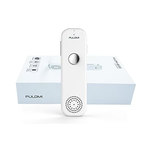  [아마존베스트]Pulomi TT Easy Trans Smart Language Translator Device Electronic Pocket Voice Bluetooth 52 Languages for Learning Travel Shopping Business White Red