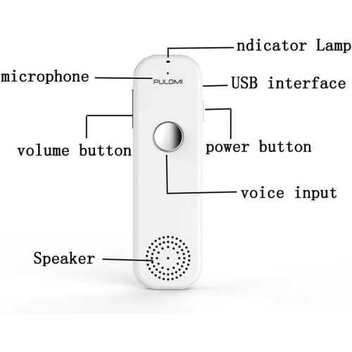  [아마존베스트]Pulomi TT Easy Trans Smart Language Translator Device Electronic Pocket Voice Bluetooth 52 Languages for Learning Travel Shopping Business White Red Black