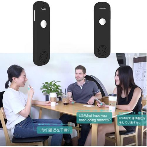  [아마존베스트]Pulomi TT Easy Trans Smart Language Translator Device Electronic Pocket Voice Bluetooth 52 Languages for Learning Travel Shopping Business White Red Black