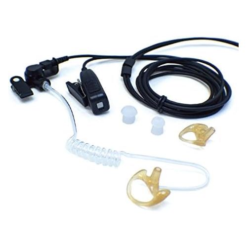  Pulsat Quick Disconnect 2-Wire Surveillance Earpiece Mic for Motorola HT1000 XTS2500 XTS3000 XTS3500 XTS5000 PR1500 XTS1500