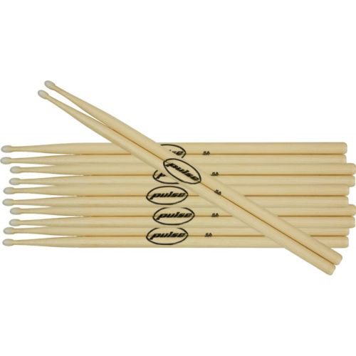  Pulse Drumsticks 6 Pair Pack Wood 5A