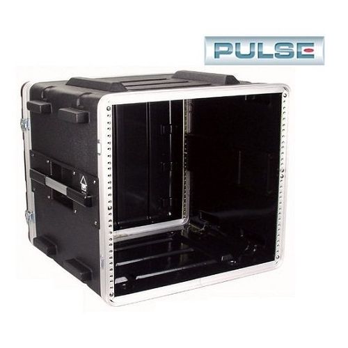  Pulse Pro Audio DJ Stackable ABS Rack Mount Flight Case Stackable Electronic Equipment Case- Eight Rack Spaces 8RU