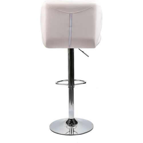  [아마존 핫딜] [아마존핫딜]PULUOMIS Set of 2 Bar Stools Leather Modern Hydraulic Swivel Dinning Chair Barstools, White