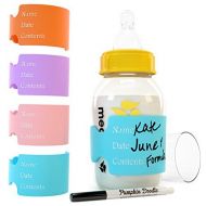 [아마존베스트]Pumpkin Doodle The Original Write and Reuse Baby Bottle Labels for Daycare - Available in 11 Colors- Includes 4 Labels...