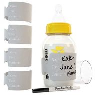 [아마존베스트]Pumpkin Doodle The Original Write & Reuse Baby Bottle Labels for Daycare - Available in 12 Colors