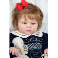 PumpkinDoodleBabies CUSTOM ORDER Reborn Doll Baby Girl Maya by Reva Schick 22 Human hair Glass Eyes