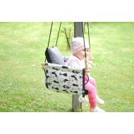 Etsy Baby Swing/Toddler Swing/ Black White Swing/ Nursery Swing/ Indoor Swing/Outdoor Swing/ Cotton Linen Fabric Swing/ Hammock Swing