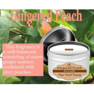 PungoCandleCompany Gingered Peach Scented Soy Candle Tin (8 oz.)