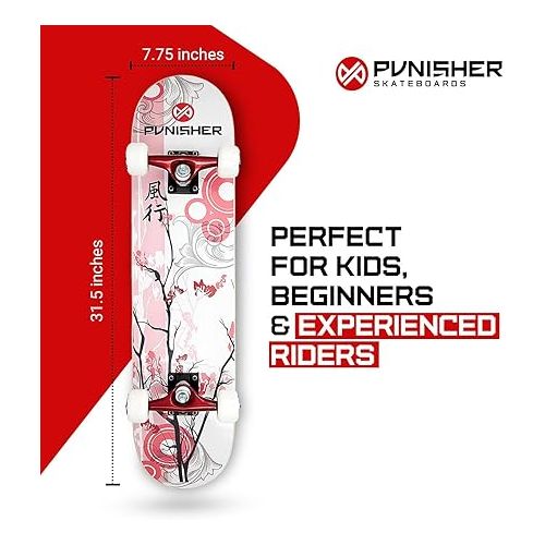  Punisher Girls Skateboard Complete with 31.5