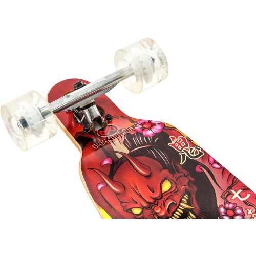  Punisher Skateboards 40-Inch Longboard Skateboard with Drop-Through Canadian Maple Concave Deck, Assorted Styles