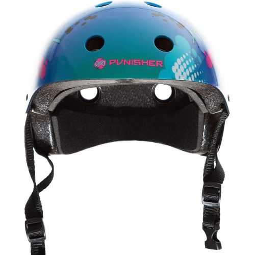  Punisher Skateboards 11-Vent Multi-Sport Skateboard and BMX Helmet, Youth Size Medium, Includes Extra Helmet Pads, Boys and Girls, Assorted Styles