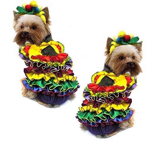  Puppe Love Dog Costume - CALYPSO QUEEN COSTUMES Colorful Carnival Dress Dogs