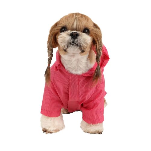  Puppia Authentic Windbreaker Pet Raincoat, Small, Hot Pink