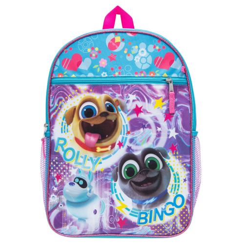  PuppyDog Pals Backpack Combo Set - Disney Puppy Dog Pals Girls 6 Piece Backpack Set - Bingo and Rolly Backpack & Lunch Kit (Pink)