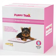 Puppy Trail Designer Puppy Training Pads - Pink - Very Absorbent Core - for Puppies & Dogs - Hearts & Crowns Design