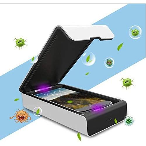  Pur UV Phone Sanitizer Cell Phone Sterilizer Portable Cleaner 6 inches UV Light Disinfection Box with Aromatherapy Function for Small Electronic Devices, Masks, Keys,Remote, Watch,