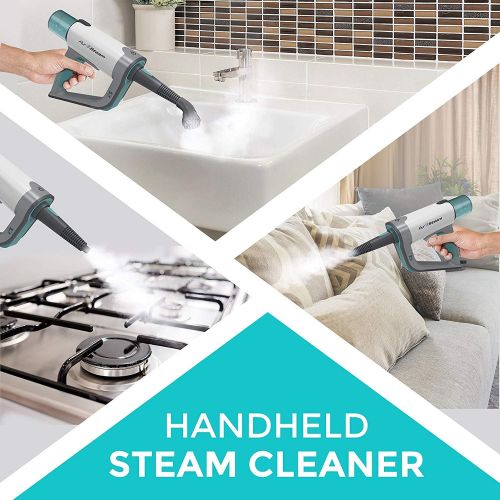  PurSteam World's Best Steamers Steam Mop Cleaner ThermaPro Elite 12 in 1 for Hardwood/Tiles/Vinyl/Carpet - Easy-Detachable Handheld Steam Cleaner for Kitchen - Garment - Furniture and Clothes, Multifunctional Wh