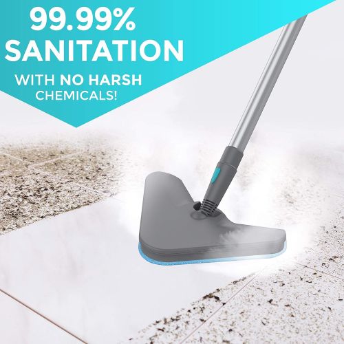  [아마존베스트]PurSteam World's Best Steamers PurSteam Steam Mop Cleaner 12 in 1 for Hardwood/Tiles/Vinyl - Easy-Detachable Handheld Steam Cleaner for Kitchen - Garment - Furniture and Clothes, Multifunctional Whole House Stea