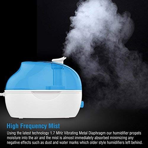  PurSteam Worlds Best Steamers PurSteam Ultrasonic Cool Mist Humidifier - Superior Humidifying Unit with Whisper-Quiet Operation and Automatic Shut-Off. Large Water Tank