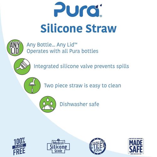  [아마존베스트]Pura Kiki Bundle Straw (Plastic Free, NonToxic Certified, BPA Free)