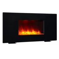 PuraFlame 36 Galena, Portable or Wall Mounted, Flat Panel Electric Fireplace with Remote, 1350W, Black