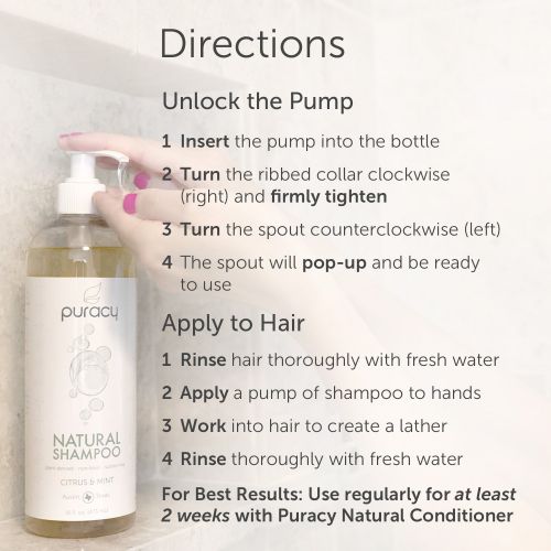  [아마존 핫딜]  [아마존핫딜]Puracy Natural Daily Shampoo Refill, No Harsh Chemicals, Safe for All Hair Types, 64 Ounce