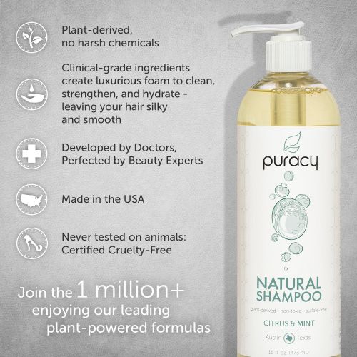  [아마존 핫딜]  [아마존핫딜]Puracy Natural Daily Shampoo Refill, No Harsh Chemicals, Safe for All Hair Types, 64 Ounce