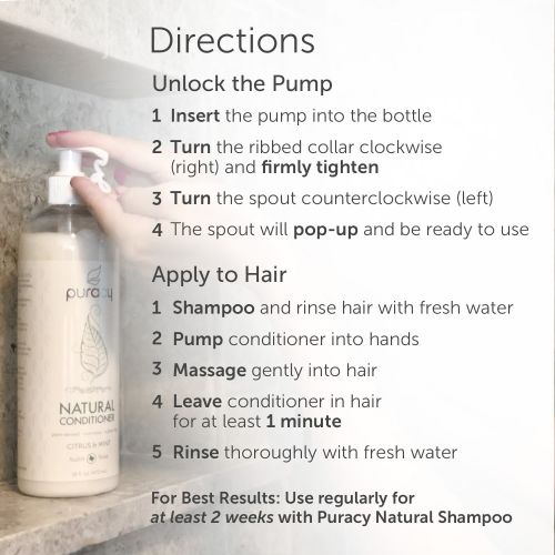  [아마존 핫딜]  [아마존핫딜]Puracy Natural Conditioner Refill, Silicone-Free, No Harsh Chemicals, All Hair Types, 64 Ounce